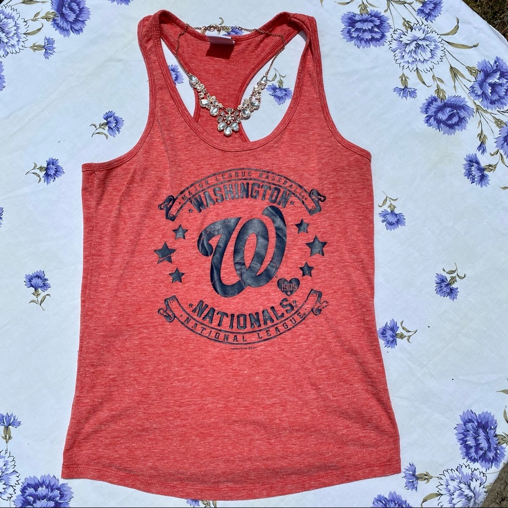 genuine merchandise by campus lifestyle red Razorback Washington nationals tank